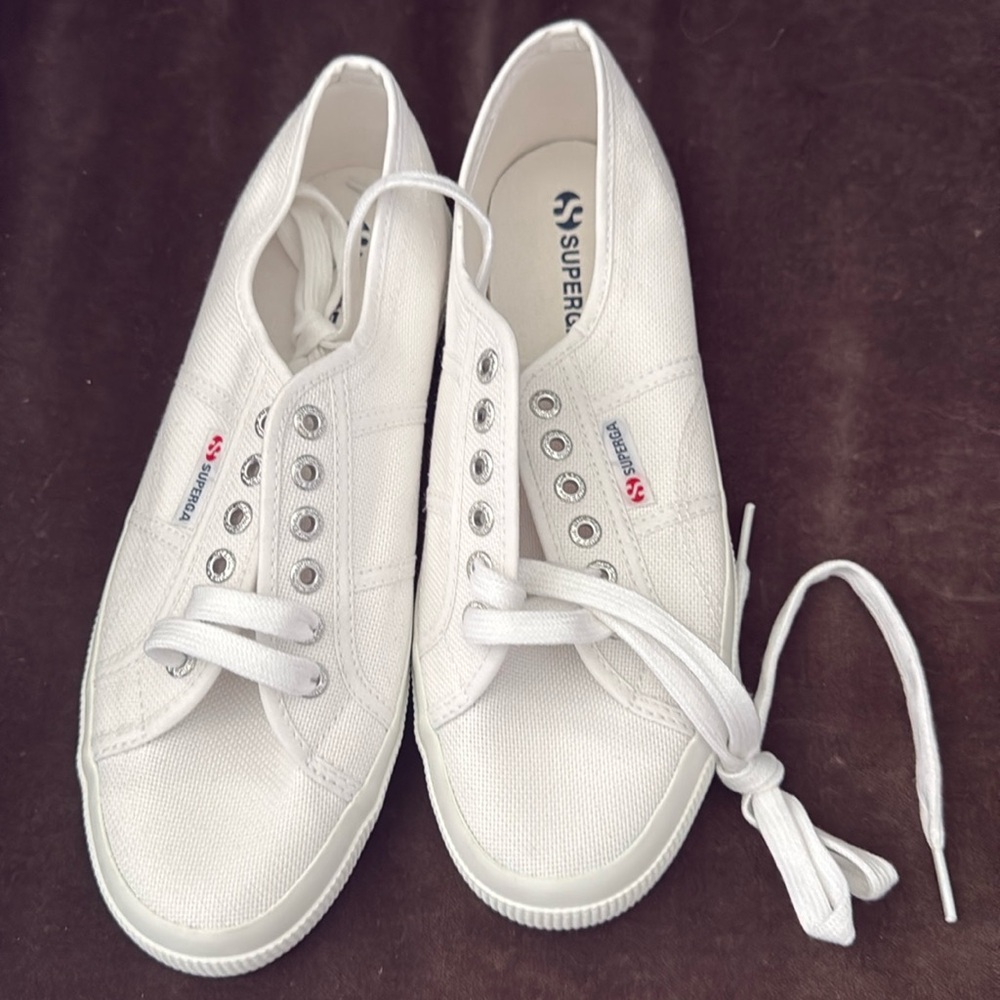 Brand new Superga white sneakers size 41.5